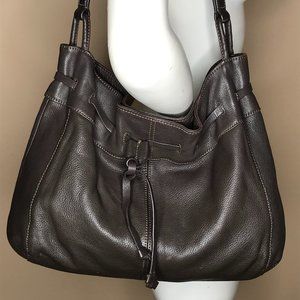J. Jill Brown Leather Boho Shoulder Bag Purse